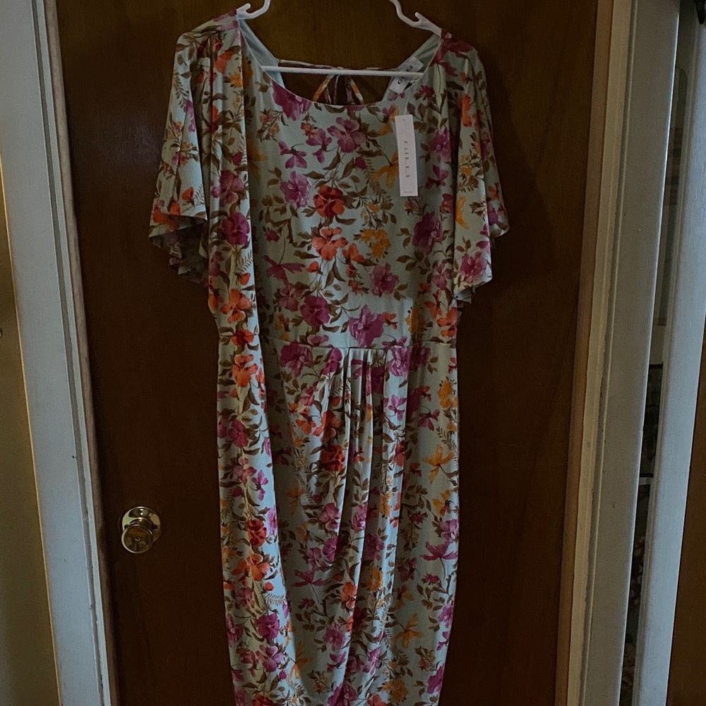 Gilli Floral Dress with Pink and Orange Accents - Picture 2 of 11